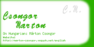 csongor marton business card