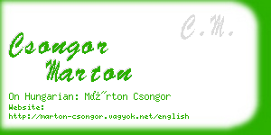 csongor marton business card